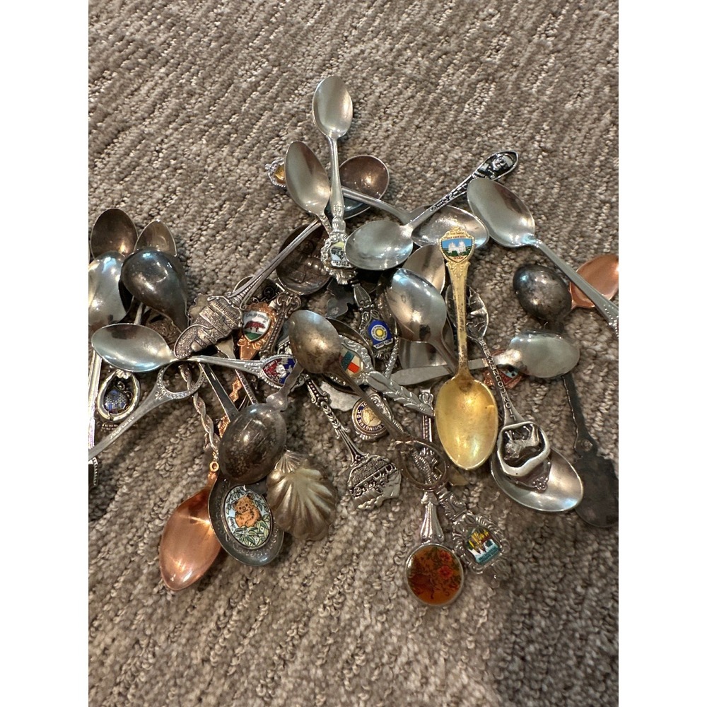 Vintage Souvenir Spoon Lot Travel Memorabilia California San Francisco Enamel
